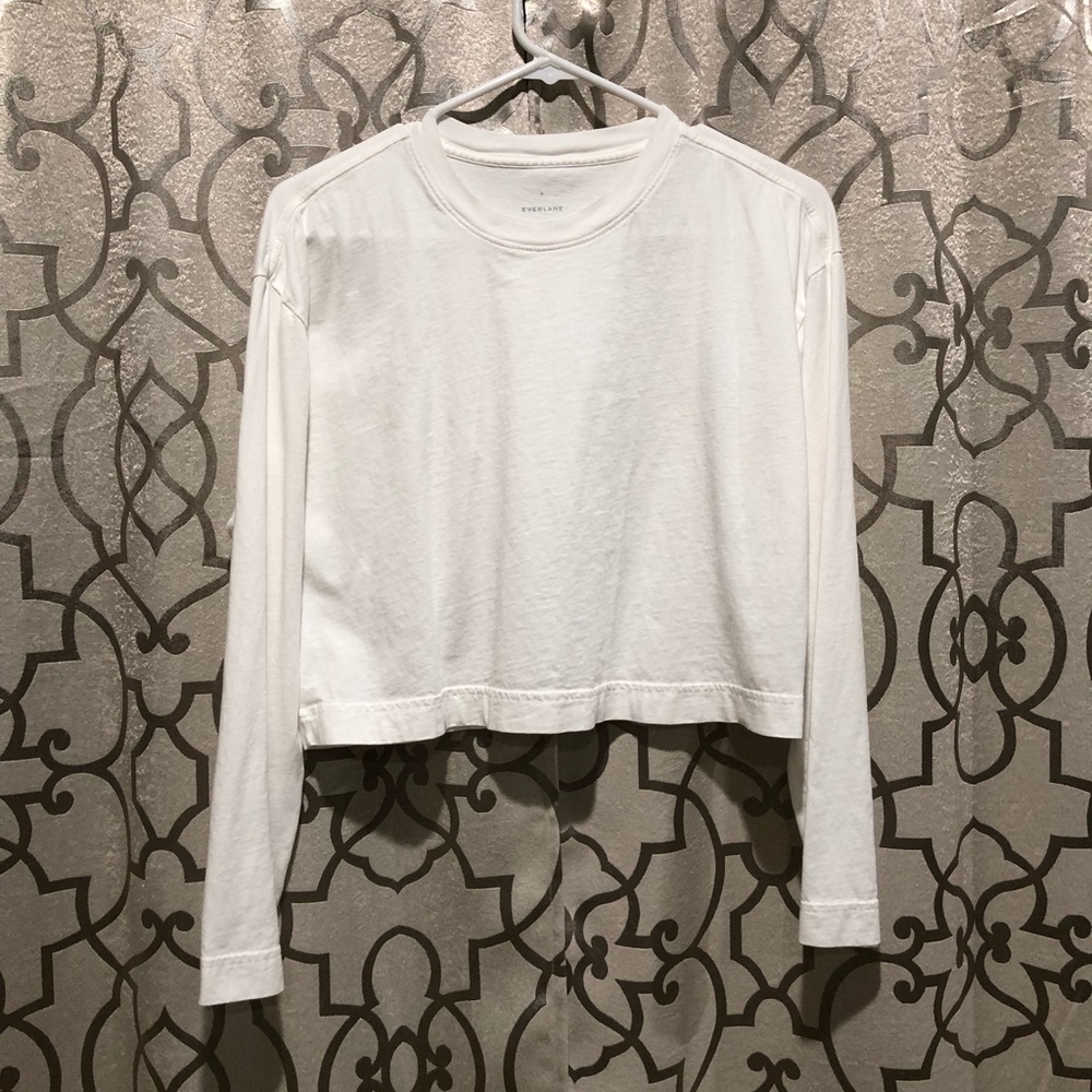 Everlane Crew Crop Long-Sleeve Tee